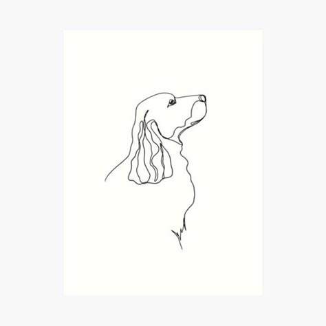 Springer Spaniel Tattoo Outline, Cocker Spaniel Tattoo, Spaniel Tattoo, Field Spaniel, Memorial Tattoo, Cocker Spaniel Dog, Line Tattoo, Tattoo Outline, Dog Tattoo