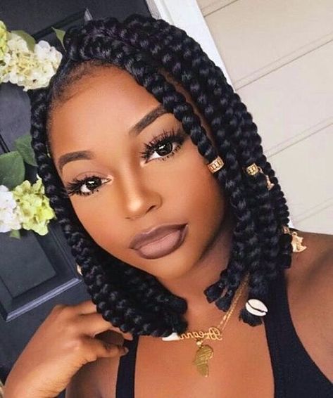 Bob Braids Hairstyles | Short Bob Braids Hairstyles - Gist94 Box Braids Bob, Bob Braids Hairstyles, Medium Box Braids, Short Box Braids Hairstyles, Short Box Braids, Bob Braids, Box Braids Hairstyles For Black Women, Short Braids, Box Braids Styling