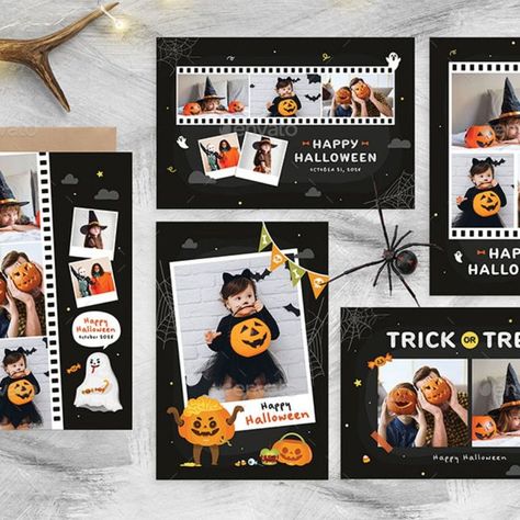 Cute Halloween Photo Collage Halloween Photo Collage, Halloween Collage, Photo Halloween, Collage Collage, Halloween Photo, Photo Collages, Halloween Cute, Greeting Card Template, Halloween Photos