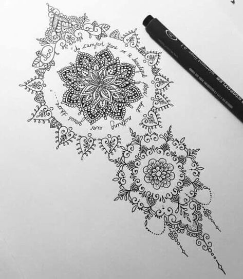 Dotwork Tattoo Mandala, Tattoo Thigh, Geniale Tattoos, Beautiful Tattoo, Mandala Tattoo Design, Mandalas Drawing, Trendy Tattoos, Mandala Tattoo, Love Tattoos