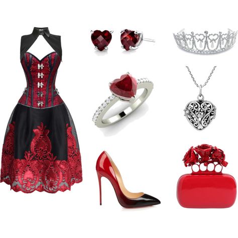 Festrada Red and Black Theme? With a Queen of Hearts somewhere? Pixar Outfits, Red And Black Theme, Disney Descendants Costume, Queen Of Hearts Dress, Descendants Clothes, Evil Princess, Descendants Dr, Descendants Costumes, Avengers Outfits