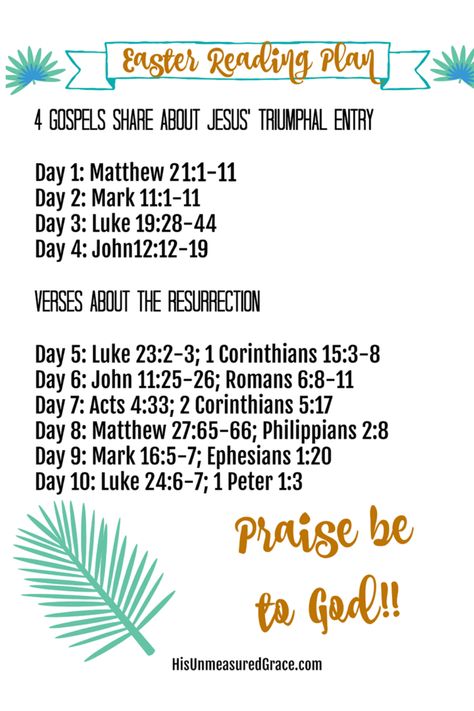 Easter Bible Reading Plan, Spiritual Improvement, The Triumphal Entry, Jesus Has Risen, Triumphal Entry, Resurrection Day, Naming Your Business, Resurrection Sunday, He Has Risen