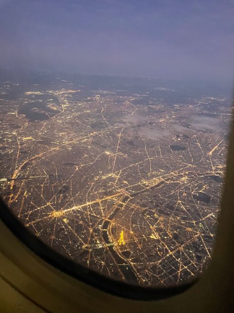 Paris Plane View, France Airport Aesthetic, Paris From Plane, Airport Window, Flight To Paris, Airport Vibes, Travel Plane, Exchange Program, Plane Photos