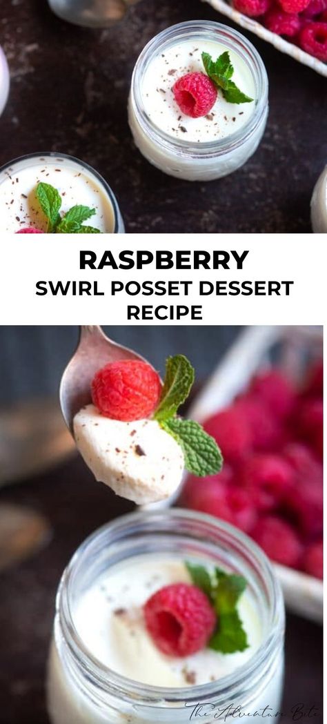 Use coconut cream instead of heavy whipping cream to make it paleo Raspberry Posset, Dessert Raspberry, Posset Recipe, Trifle Pudding, Rustic Recipes, Homemade Snickers, Scrumptious Food, Cookies Bars, Make Ahead Desserts