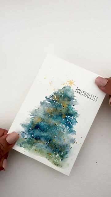 Watercolor Beginner, Bad Art, Christmas Tree Art, Watercolor Lessons, Meaningful Art, Easy Watercolor, Beautiful Watercolor, Pretty Art, Gift Cards