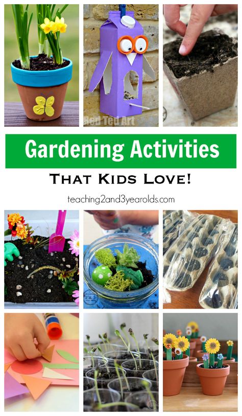 Gardening Ideas for Kids - Teaching 2 and 3 Year Olds Furniture Top View, Eyfs Outdoor, Kids Garden Play, Urban Balcony, Gardening Activities, Preschool Garden, Garden Activities, School Garden, Nutrition Education