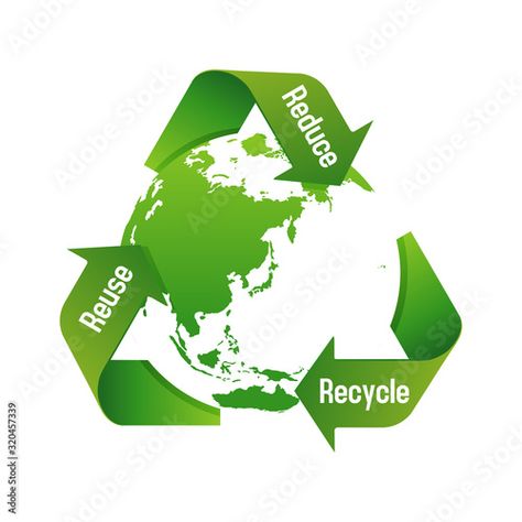 Stock Image: 3 arrows around earth vector illustration ( recycle, ecology, 3R / recycle, reuse, reduce) 3r Recycle, 3r Reduce Reuse Recycle, Earth Vector, Reduce Reuse Recycle, Reduce Reuse, Reuse Recycle, Save Earth, Ecology, Stock Vector