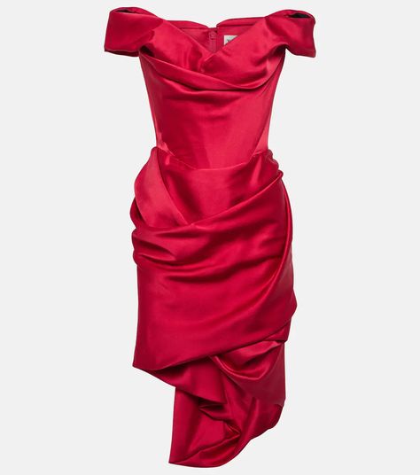 Vivienne Westwood Shop, Vivienne Westwood Red, Vivienne Westwood Dress, Red Satin Dress, Boned Corsets, Pink Midi Dress, Mini Cocktail Dress, Black Midi Dress, Dress First