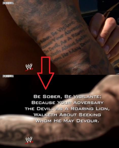 my heros not afraid to wear his faith on his arm Undertaker Tattoo, Wwe Inspired Tattoos, Undertaker Tattoo Ideas, Mens Sleeve Quote Tattoo, Wwe Tattoos, Randy Orton Tattoo Design, Undertaker Tattoo Wwe, Wwe Tattoos Ideas, Randy Orton Tattoo