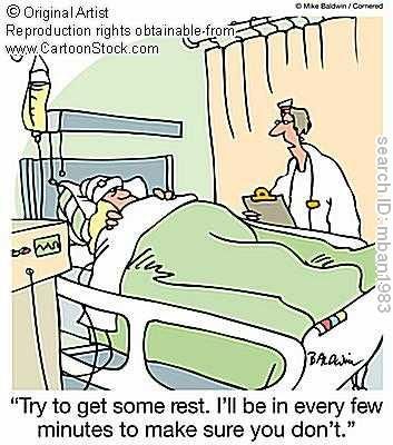 haha So true. Especially after you've had a baby and haven't had an rest.  "Sleep when the baby sleeps, except I'm going to come in here every 30 minutes and ask if you need anything or to take your blood pressure with a machine that doesn't work right so we have to do it 5 times in a row." Medische Humor, Hospital Patient, Hospital Humor, Nursing Fun, Night Shift Nurse, Haha So True, Nurse Rock, Medical Humor, Nurse Quotes