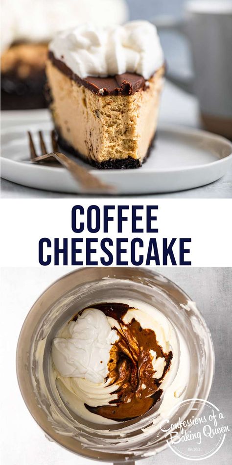 Cappuccino Cheesecake Recipes, Coffee Cheesecake No Bake, Coffee Cheesecake Recipes, Espresso Cheesecake, Coffee Desserts, Coffee Cheesecake, Cheesecake Desserts, Coffee Dessert, Fancy Desserts