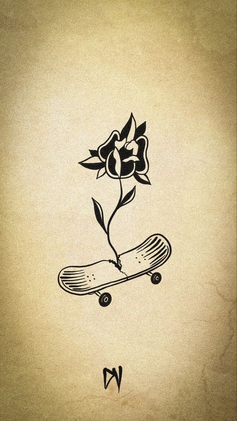 Skateboard Tattoo Ideas, Skate Tattoo Ideas, Skateboarding Tattoo, Johnny Tattoo, Tattoo Skate, Skater Tattoos, Skate Tattoo, Skateboard Tattoo, Rip Tattoo