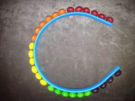 Skittles headband who knew? Skittle Costume Diy, Skittle Headband, Skittle Halloween Costume, Skittles Costume Diy, Skittles Halloween Costume, Skittle Costume, Skittles Costume, Candy Costume, Post Prom