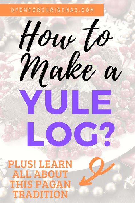 The Yule Log we know and love today was not always a delicious frosted cake or beautifully decorated centrepiece. 
It was actually an entire tree (preferably oak, birch or cherry) that was cut down to be burned in a family home. This Yule Log fire was believed to originate from Paganism. 
Its namesake came from ‘Yule’ which was known as a winter solstice holiday that was celebrated by Northern Europeans as far back and before medieval times. How to make your very own DIY Yule Log this holiday. Pagan Yule Log, Yule Log Pagan, Diy Yule Log, Pagan Christmas Decorations, Yule Logs Decoration, Christmas Facts, Yule Logs, Pagan Christmas, Frosted Cake