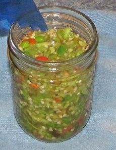 Hellish Relish Recipe, Spicy Relish Recipes, Hot Pepper Relish Canning, Hot Pepper Relish Recipe, Banana Pepper Relish, Jalapeño Pickles, Canning Jelly, Canning Veggies, Hot Pepper Relish