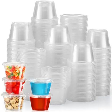 Amazon.com: VITEVER [120 Sets - 4 oz ] Portion Cups With Lids, Small Plastic Containers with Lids, Airtight and Stackable Souffle Cups, Jello Shot Cups, Sauce Cups, Condiment Cups for Lunch, Party, Trips : Home & Kitchen Jello Shot Cups, Portion Containers, Dressing Containers, Jello Cups, Salad Dressing Container, Small Plastic Containers, Plastic Containers With Lids, Jelly Cups, Lunch Party