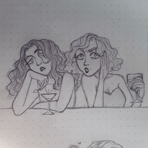 Gossiping gals Gossiping Drawing Reference, Sitting At Table Drawing Reference, Sassy Pose Reference Drawings, Gossip Drawing, Disney Movie Art, Character Drawings, Total Drama, Disney Movie, Drawing Tutorials