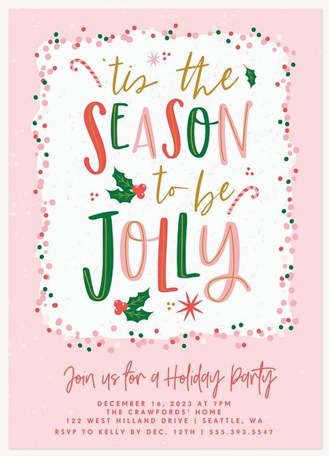 Work Christmas Party Themes, Canva Invitation Ideas, Holiday Theme Party Ideas, Christmas Eve Party Invitations, Macaron Designs, Christmas Design Ideas, Holiday Poster Design, Corporate Marketing, Christmas Party Invite