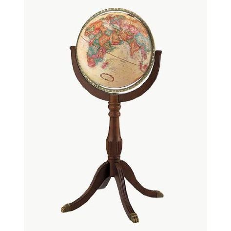 Replogle Globes 22716 Sherbrooke II Globe, Large, Off-White >>> You could learn more information at the web link of the photo. (This is an affiliate link). #funkofamily Standing Globe, Floor Globe, World Globes, Globe Decor, Lunch Room, Map Globe, World Globe, Wood Stand, Old World Charm