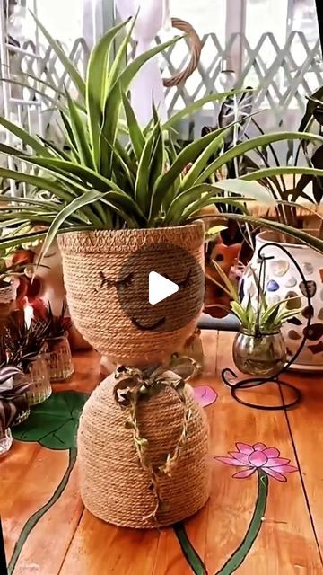 itsy_bitsy_23 on February 21, 2024: "Turning waste into wonder! 🌿🌸✨ This stunning tree pot, crafted from recycled plastic bottles and adorned with intricately woven jute rope, is the epitome of eco-friendly elegance. Perfect for adding a touch of artistry to any space. . . . 📌Credit: N/A please DM for credit or removal . . . 📌 Follow me for more: ➡️ @itsy_bitsy_23 ➡️ @itsy_bitsy_23 ➡️ @itsy_bitsy_23 . . . . #RecycledArt #EcoFriendlyDecor #HandmadeHome #BalconyGarden #SustainableLiving #Upc Craft With Jute Rope, Best Out Of Plastic Waste, Waste Plastic Bottle Craft, Best Of Waste Ideas, Waste Out Of Best Ideas Creative, Recycled Plastic Bottle Art, Diy Plastic Bottle Ideas, Recycled Crafts Useful Creative, Best Out Of Waste Ideas Creative Useful