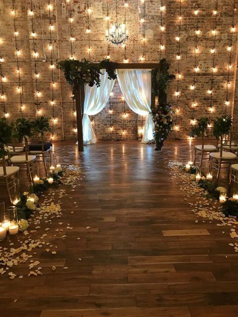 Ethereal Wedding Indoor, Twilight Wedding Indoor, Fall Wedding Indoor Ceremony, Indoor Wedding Alter Ideas, Indoor Nature Wedding, Fall Wedding Isles Decoration Indoor, Rustic Wedding Aisle Decor Indoor, Small Wedding Ceremony Indoor, Wedding Alter Ideas Indoor