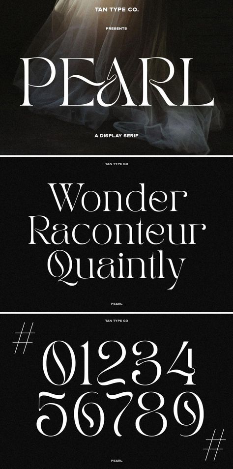 Pearl is a playful and elegant serif font that is perfect for a variety of projects, from logos to branding to print. With its soft curves and delicate details, Pearl is sure to add a touch of sophistication to any#FancyFonts #TypographyTrends #CreativeCalligraphy #ElegantLettering #FontFrenzy Fancy Cursive Fonts, Modern Fonts Free, Classy Fonts, Business Fonts, Trendy Fonts, Elegant Serif Fonts, Luxury Font, Modern Serif Fonts, Classic Fonts