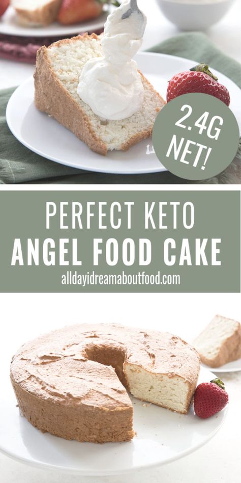 Keto Angel Food Cake, Low Carb Cake, Food Texture, Thm Desserts, Keto Cake, Low Carb Dessert, Low Carb Sweets, Angel Cake, Perfect Keto