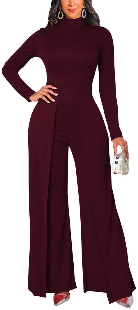 35 Year Class Reunion Outfit, Wide Leg Romper Outfit Casual, Retirement Party Outfits For Black Women, Cocktail Party Pants Outfit Classy, Business Jumpsuits For Women, Professional Jumpsuit Work Outfits, Christmas Fits Black Women, Dressy Casual Outfits For Wedding, Fall Party Outfits Women