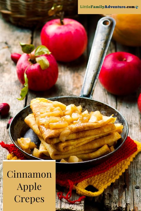 Apple Crepes, Organic Baking, Crepe Recipe, Crepe Batter, Sweet Crepes, Gala Apples, Cinnamon Recipes, Crepe Recipes, Cinnamon Apple