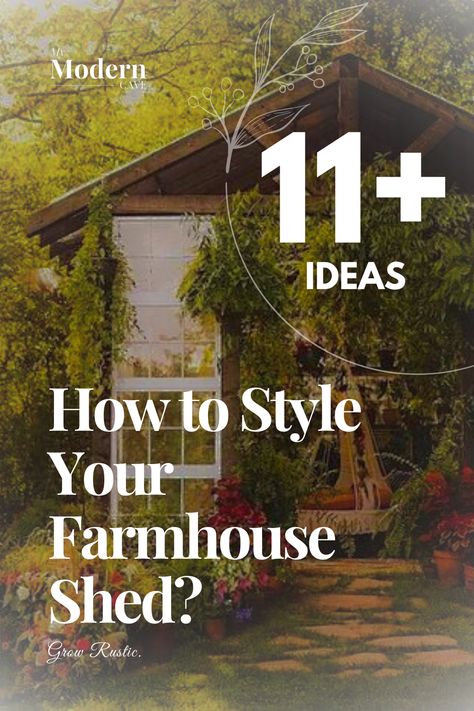 Looking for some inspiration to revamp your backyard? Check out these 11 farmhouse shed ideas that will turn your outdoor space into a cozy and stylish retreat. From rustic barn-inspired designs to quaint storage solutions, these sheds are perfect for adding a touch of farmhouse charm to your home. Get inspired and start creating your own backyard oasis today!

Don't miss out on these incredible farmhouse shed ideas - start brainstorming and planning your backyard transformation now! Modern Farmhouse Shed Exterior, Shed Decorations Exterior, Farmhouse Shed Ideas, Shed Garden Landscaping, Vintage Shed, Rustic Sheds Ideas Backyards, Outdoor Sheds Ideas Buildings, Shed Decorating Ideas Exterior, Barn Shed Ideas