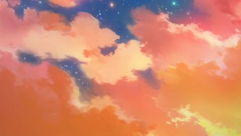 Aesthetic anime Background Orange Scenery Aesthetic, Scary Backgrounds, Orange Icons:), Night Sky Photography, Scenery Background, Anime Backgrounds, Cute Desktop Wallpaper, Orange Aesthetic, Orange Wallpaper