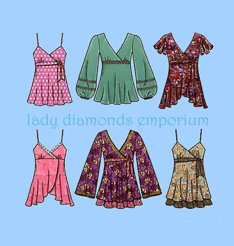 Womens Boho Tops, Empire Waist Tops, Womens Sewing Patterns, Mccalls Patterns, Cute Jackets, Simplicity Sewing Patterns, Fashion Sewing Pattern, Simplicity Patterns, Tunic Shirt