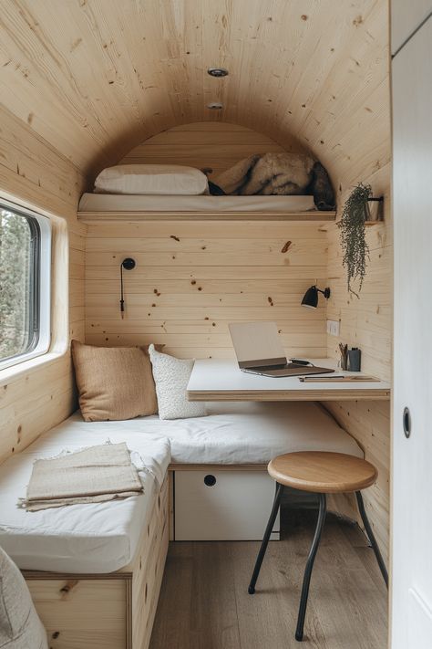 50 Minimalist RV Home Office Setups: Mobile Workspaces for Digital Nomads Caravan Office, Moroccan Tile Floor, Tent Platform, Rv Home, Rv Homes, Traditional Office, Van Interior, Summer Living, Camper Interior