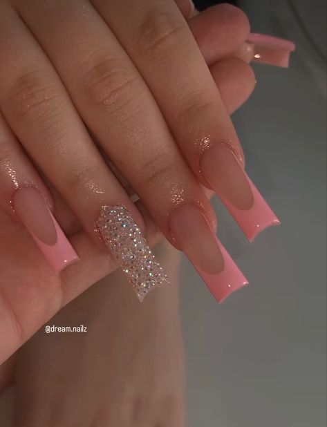 Light Pink Acrylic Nails, Acrylic Nails Nude, Long Acrylic Nail Designs, Short Square Acrylic Nails, Long Acrylic Nails Coffin, Acrylic Nails Coffin Pink, Long Square Acrylic Nails, Bling Acrylic Nails, Acrylic Nails Coffin Short