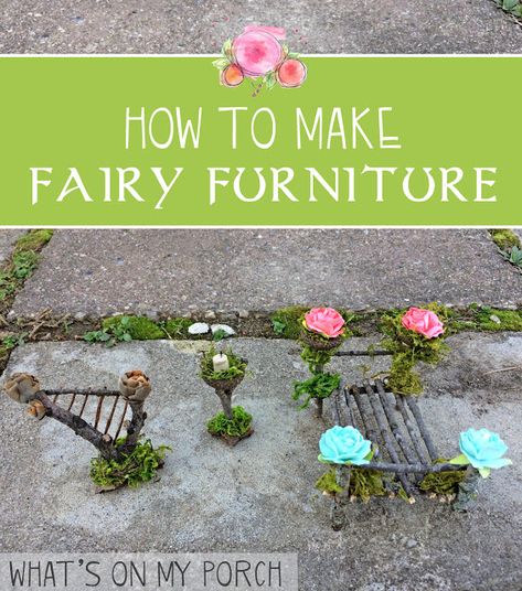 Fairy Bed, Fairies Garden, Fairy Garden Furniture, Fairy Stuff, Fairy Village, Fairy House Diy, Fairy Garden Designs, Fairy Garden Crafts, Tiny Art