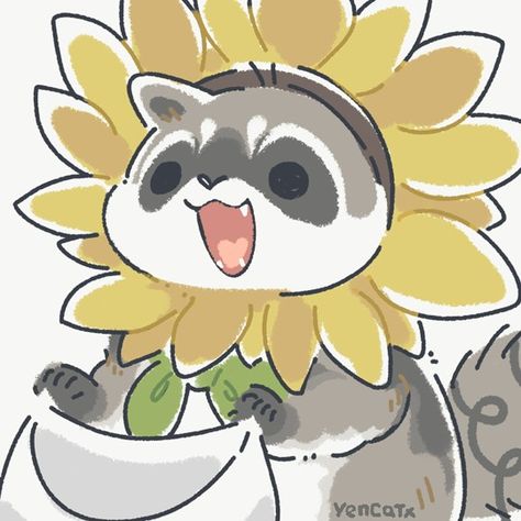 Raccoon Drawing, Raccoon Art, Výtvarné Reference, Images Kawaii, Cute Kawaii Animals, Cute Raccoon, Cute Doodle Art, Kawaii Animals, Dessin Adorable