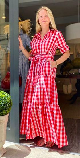 Handmade Dresses, Gingham, Checks, Tartan, Wrap Dress, Fashion Dresses, Midi Dress, Summer Fashion, Casual Outfits