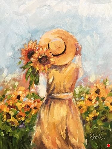 Sunflower Oil Painting, Art Sunflower, Flower Oil Painting, Sunflower Garden, Female Art Painting, Abstract Flower Painting, Tableau Art, Sunflower Art, Sunflower Painting