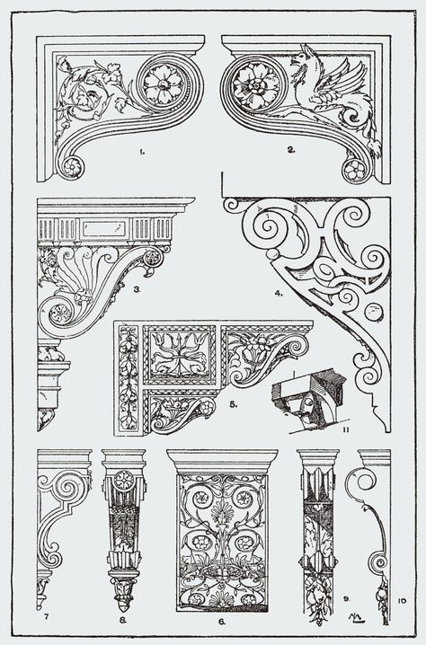 Baroque Frame, Istoria Artei, Ornament Drawing, Architecture Drawing Art, Classic Architecture, Architectural Drawing, Sanya, Gothic Architecture, Decorative Elements