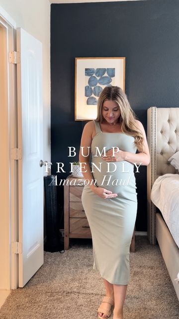 Brooke-Amazon Finds for Mamas on Instagram: "Bump Friendly Amazon Haul! These are all non-maternity and perfect for summer. The green midi is my favorite! To shop these looks: 1️⃣ Visit my Amazon storefront (link in bio) and shop under the category named dresses. 2️⃣ Check out my stories or my “Amazon 3” highlight. #founditonamazon #amazonfashion #amazondress #amazonsummer #amazonmaternity #bumpfriendly #maternityfashion #bumphaul #amazonhaul #hellomrshubbard" Amazon Pregnancy Outfits, Amazon Maternity Outfits, Amazon Maternity Dresses, Amazon Maternity Clothes, Bump Friendly Outfits, Bump Fashion, Amazon Dresses, Summer Pregnancy, Bump Style