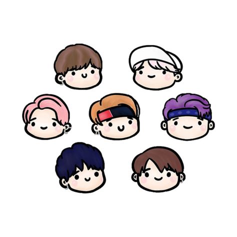 Check out this awesome 'BTS+Chibi' design on @TeePublic! Bts Not Today, Chibi Bts, Bts Merchandise, Bts Stickers, Tumblr Stickers, Bullet Journal Lettering Ideas, Bts Drawings, Bts Chibi, Small Canvas