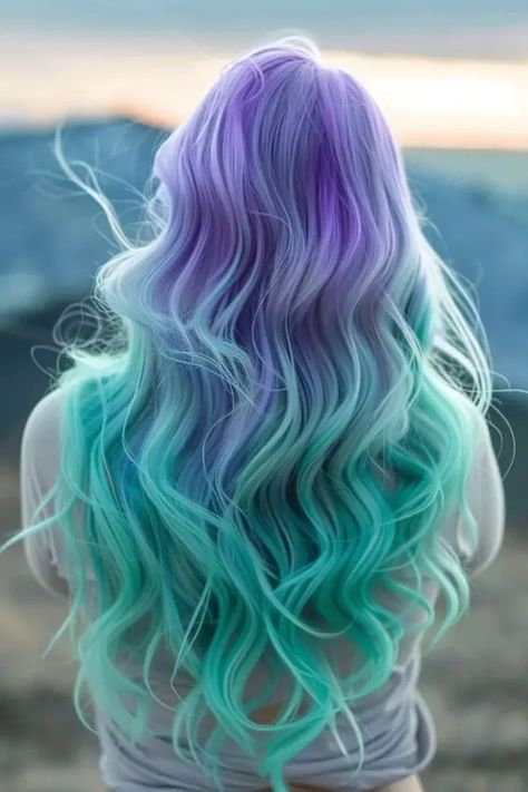 18 Ideas Discover Summer 2024's Sizzling Hair Color Trends – Your Style Guide Hair Ideas Dyed, Pastel Hairstyles, Exotic Hair Color, Fantasy Hair Color, Mermaid Hair Color, Hot Hair Colors, Vivid Hair Color, Multicolored Hair, Rainbow Hair Color