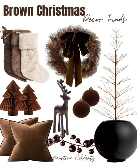 Dark Neutral Christmas Decor, Cozy Minimalist Christmas, Earth Tone Christmas Decor, Nude Christmas Decor, Brown Christmas Aesthetic, Organic Modern Christmas Decor, Bronze Christmas Decor, Christmas Tree Themes 2023, Earth Tone Christmas