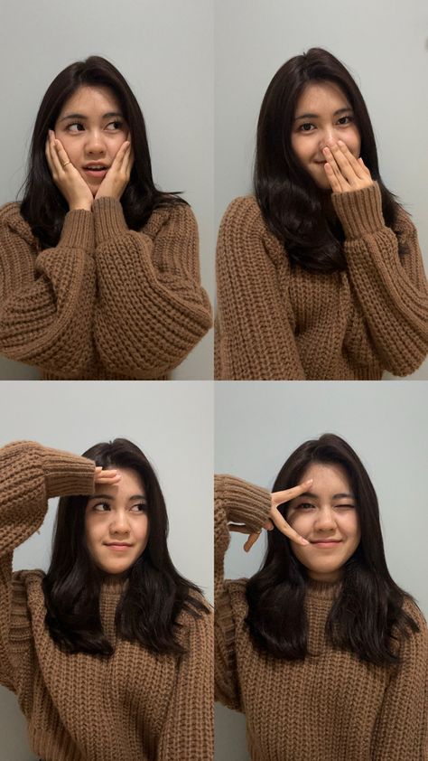 Simple selfie poses for casual at home pictures Simple Selfie Poses, Simple Selfie, Selfie Poses, Sweater Weather, Quick Saves