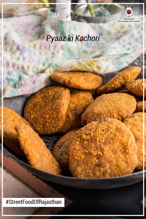 Roam around the streets of #Rajasthan. And shops selling Pyaaz ki Kachori will grace your eyes at every step. Which one did you frequent the most to have your fill of this crispy snack? Will And Grace, Cornbread, The Streets, Your Eyes, Snacks, Ethnic Recipes, Quick Saves