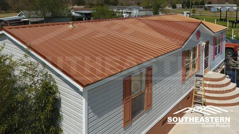 Copper Penny Roofing Is Just Stunning!!!! Copper Tin Roof Houses, Copper Penny Roof, Copper Penny Metal Roofing, Aged Copper Roof, Weathered Copper Metal Roof, Metal Roof Paint, Copper Metal Roof, Metal Roof Colors, Metal Roofs