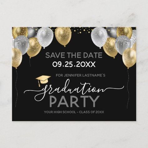 Graduation Party Save the Date Invitation - High School Graduation Invitations Save The Date Graduation, High School Graduation Invitations, Graduation Save The Date, Party Save The Date, Invitations Graduation, Graduation Invitations High School, Invitation Graduation, Graduation Templates, Date Invitation