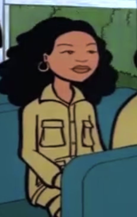 Black Daria Characters, Daria Black Character, Daria Characters Pfp, Light Skin Cartoon Characters, Daria Pfp, Daria Characters, Black Cartoon Profile Pics, Instagram Cartoon, Black Cartoon Characters