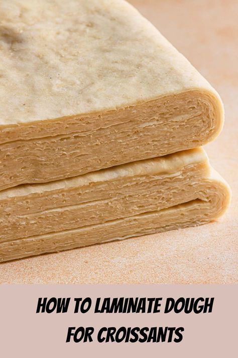 Learn how to laminate dough for beautiful buttery layers for croissants, danish, and other pastries. #baking #danish #laminateddough #howtolaminatedough #croissants #croissantsdough #pastry Make Croissants, Laminated Dough, Puff Pastry Twists, Pastry Dough Recipe, Pot Bread, Pastry Puff, Pain Aux Raisins, Dough Ideas, Croissant Dough