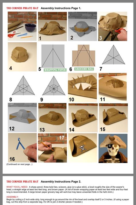 Make Pirate Hat, How To Make Pirate Hats, How To Make A Pirate Hat, Pirate Hat Diy, Pirate Hat Craft, Diy Pirate Hat, Pirate Hat Template, Pirate Hat Crafts, Pirate Costume Diy